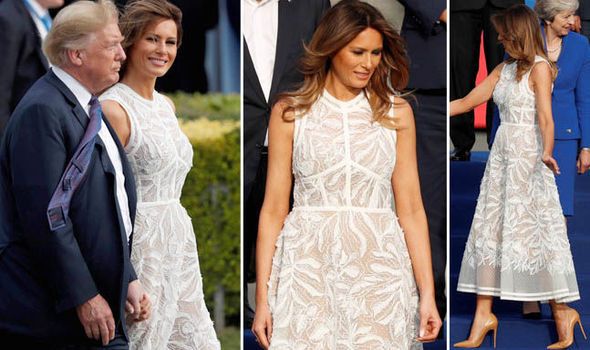 melania trump news pictures nato outfit donald trump